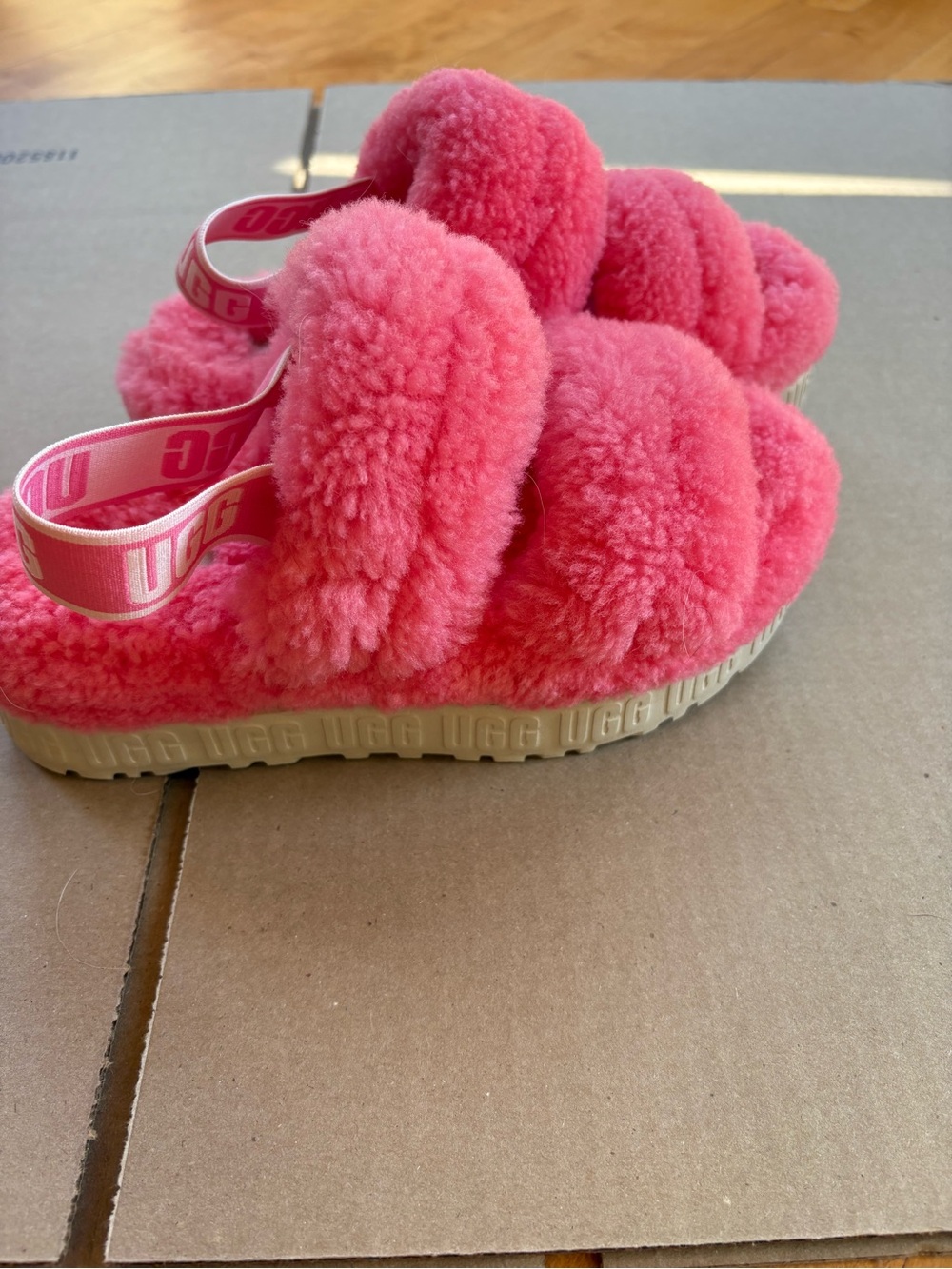 UGG Women’s Fluff Platform Slippers - Picture 2 of 3